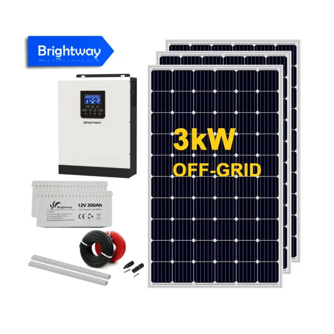 3kw 5kVA Solar System 450W Solar Panel Generation System Lithium Battery